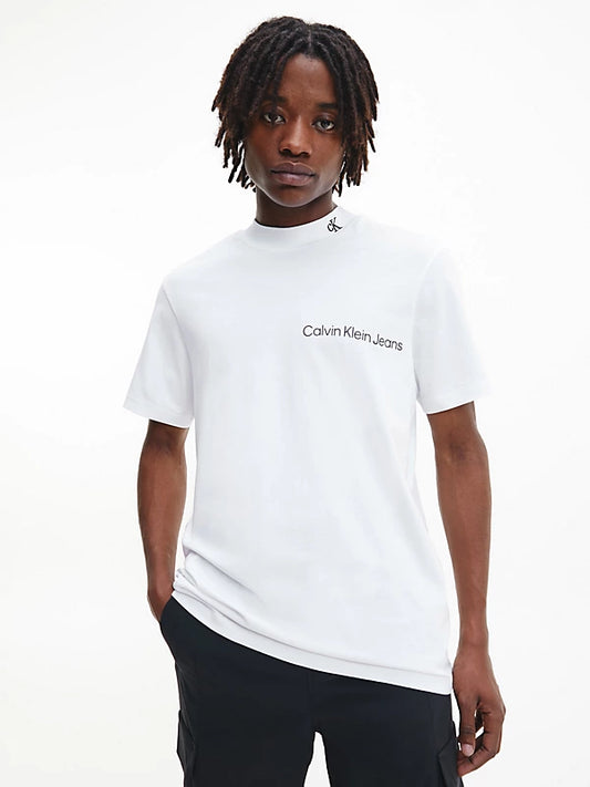 Relaxed Organic Men's Cotton T-Shirt with CK Embroidery