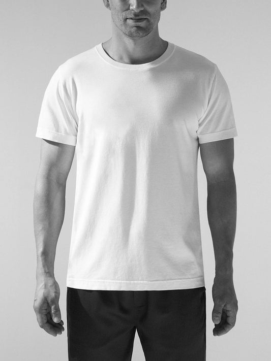 Midweight Crew Neck Lyocell and Cotton T-Shirt