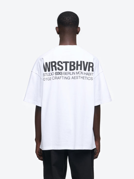 CASP T-SHIRT – Weit geschnittenes, schweres T-Shirt mit Puff-Print auf der Rückseite 